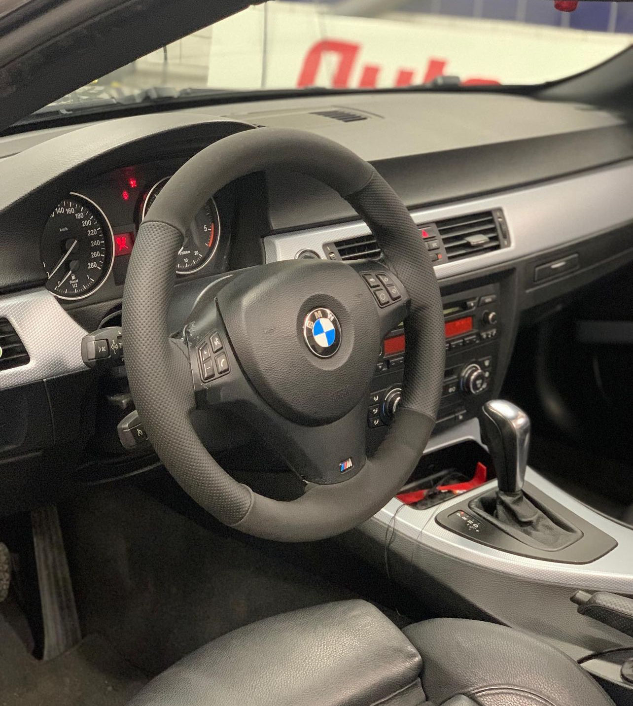 Perforated Leather/Alcantara Steering Wheel Cover