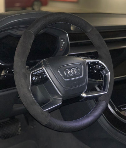 Perforated Leather/Alcantara Steering Wheel Cover