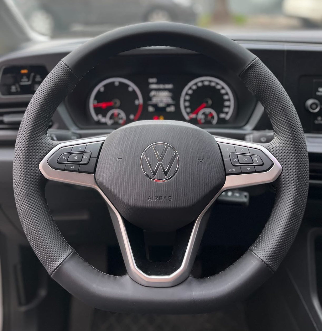 Perforated Leather/Alcantara Steering Wheel Cover