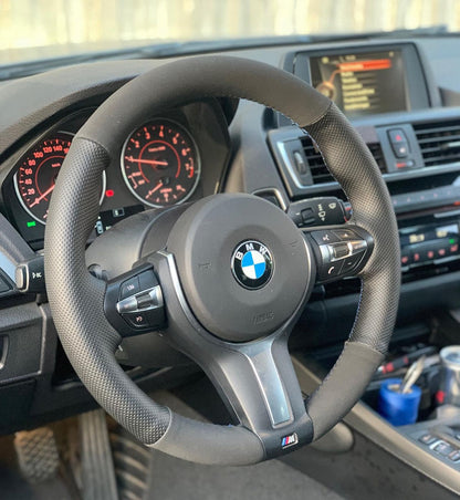 Perforated Leather/Alcantara Steering Wheel Cover