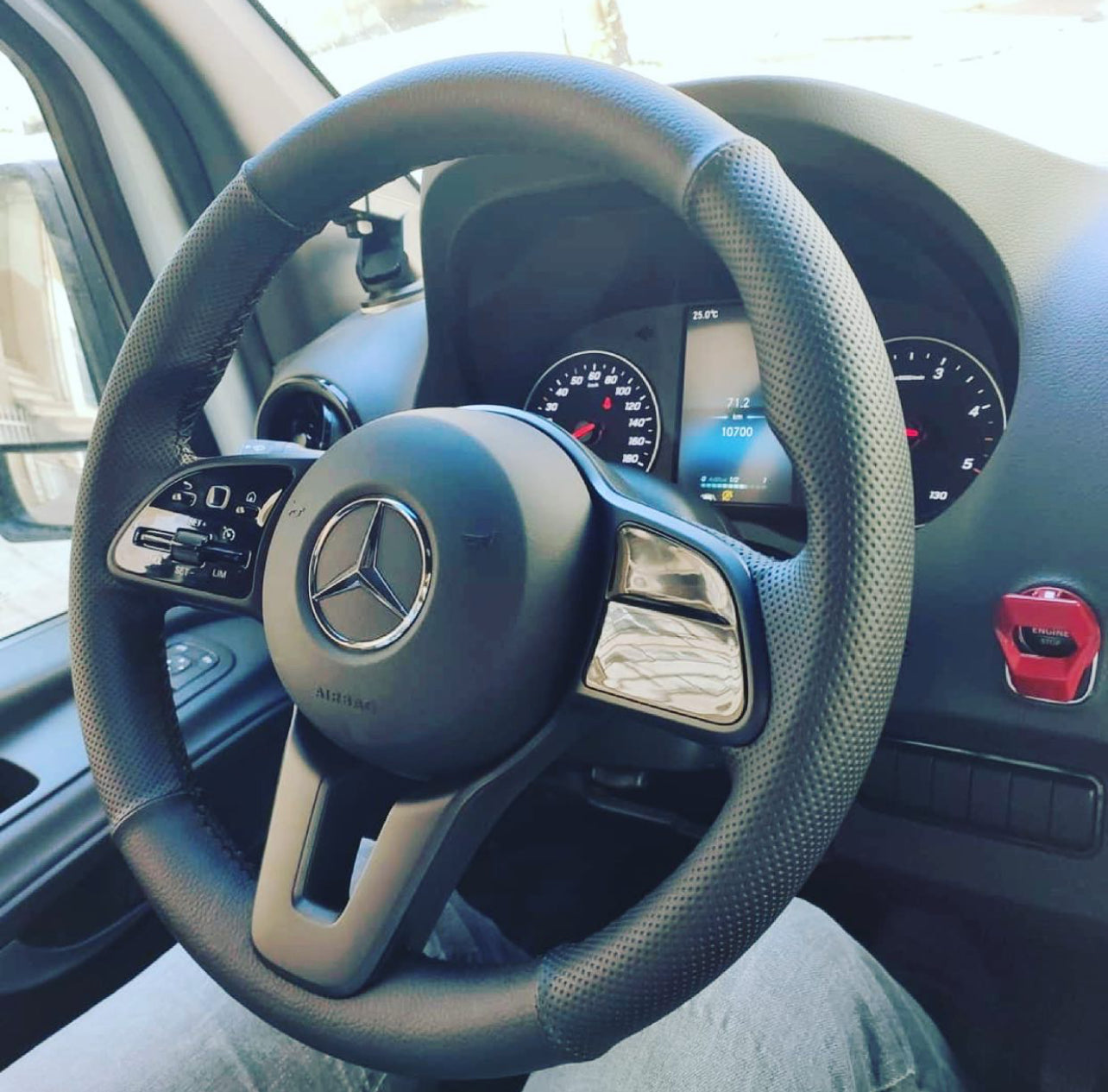 Perforated Leather/Alcantara Steering Wheel Cover