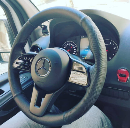 Perforated Leather/Alcantara Steering Wheel Cover