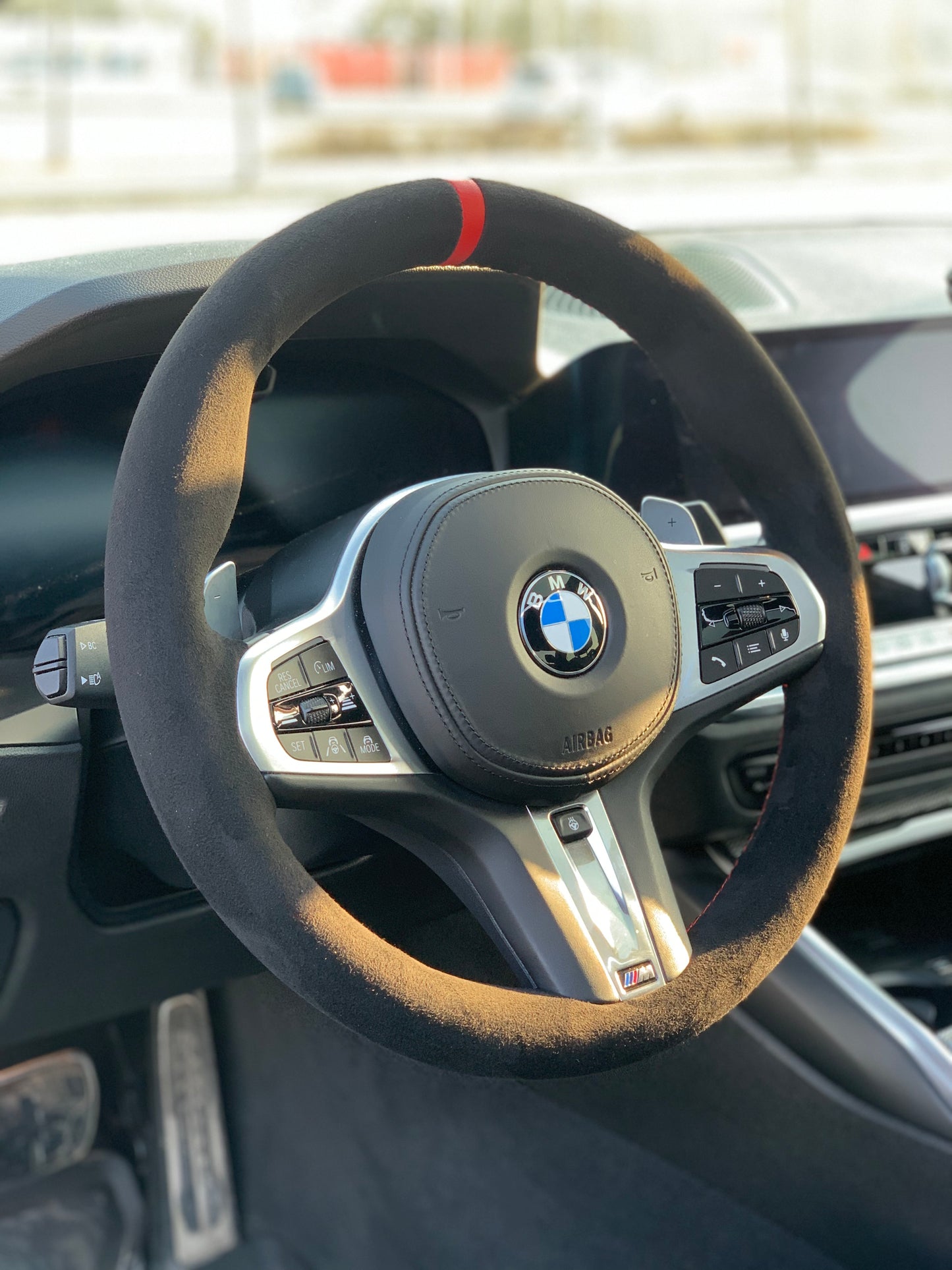 Alcantara Steering Wheel Cover
