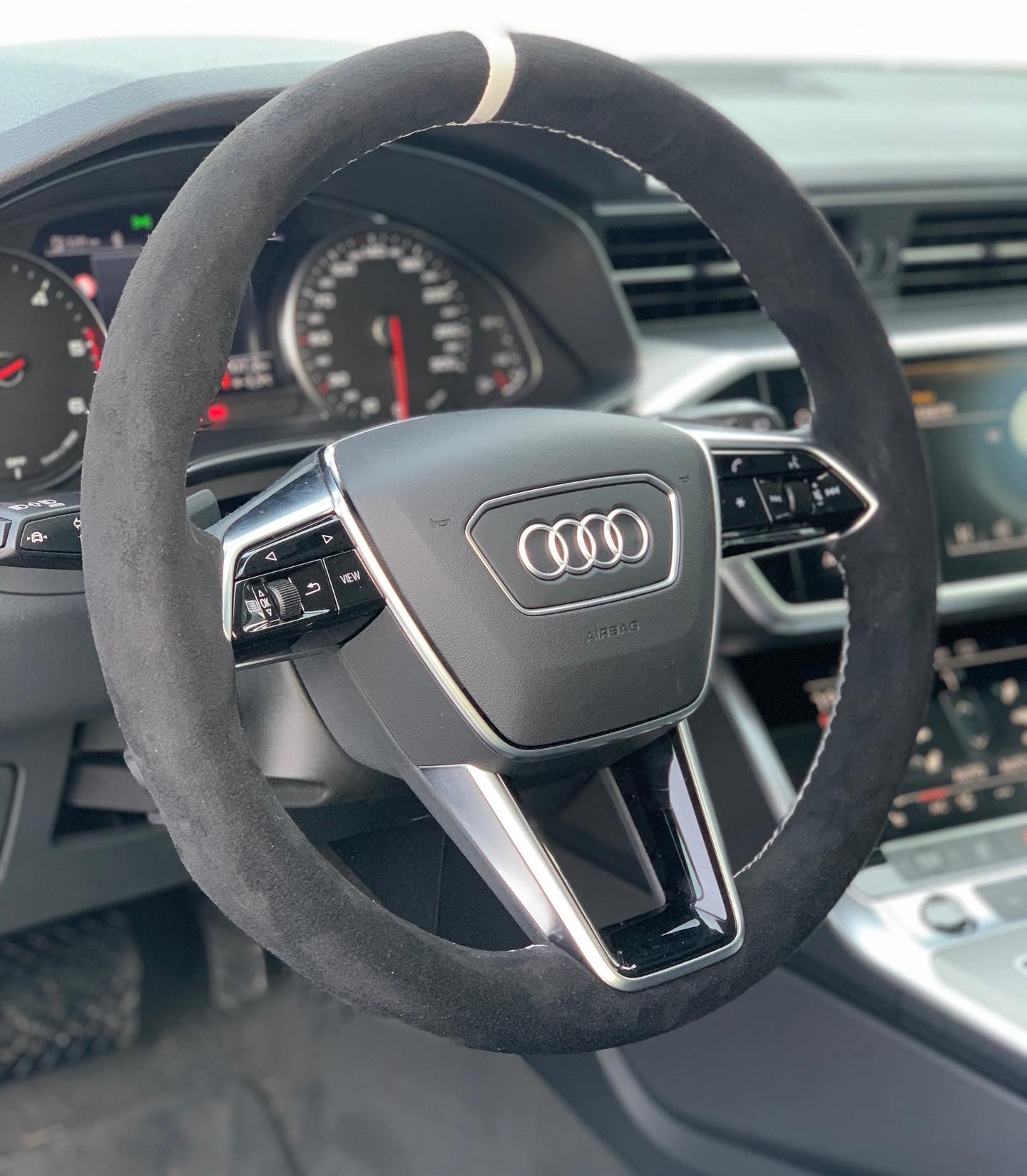 Alcantara Steering Wheel Cover